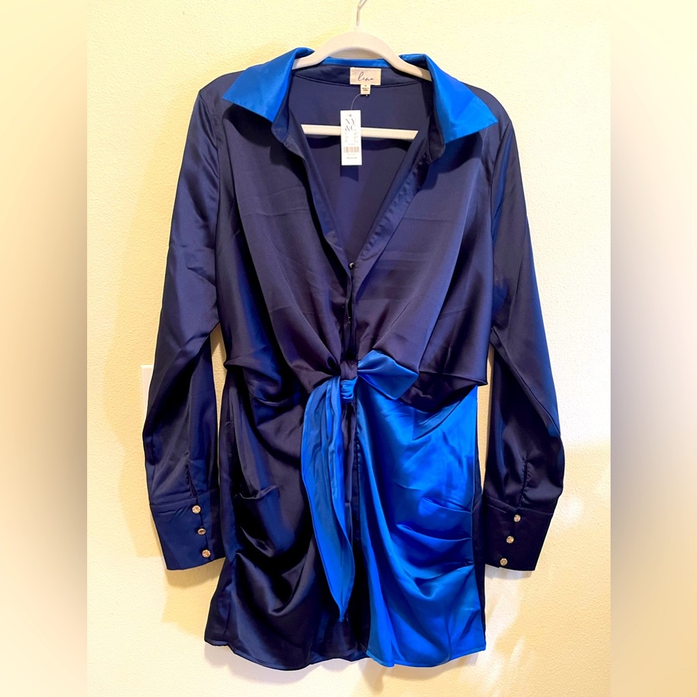 NWT NY&C Navy/Royal blue dress size medium